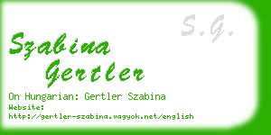 szabina gertler business card